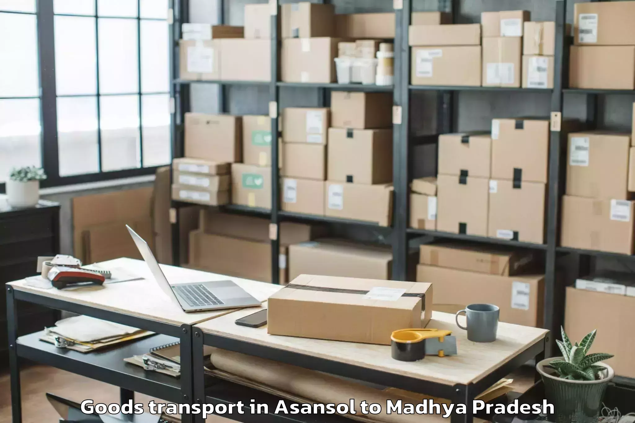 Expert Asansol to Sage University Indore Goods Transport